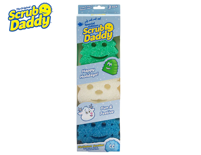 Scrub Daddy Christmas Shapes Scrubber (3pack) Limited Edition ...